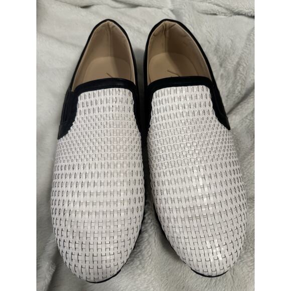 Bacco Bucci White Woven Loafer Men A